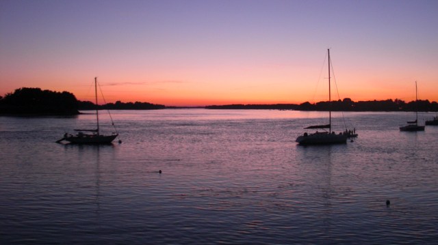 Coucher de soleil à Larmor-Baden