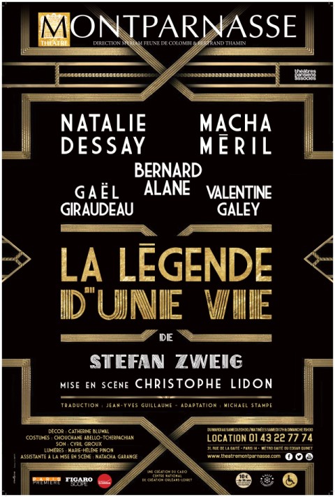La légende d'une vie Stefan Zweig théâtre Montparnasse