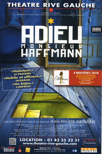 Adieu Monsieur Haffmann une pièce de Jean-Philippe Daguerre