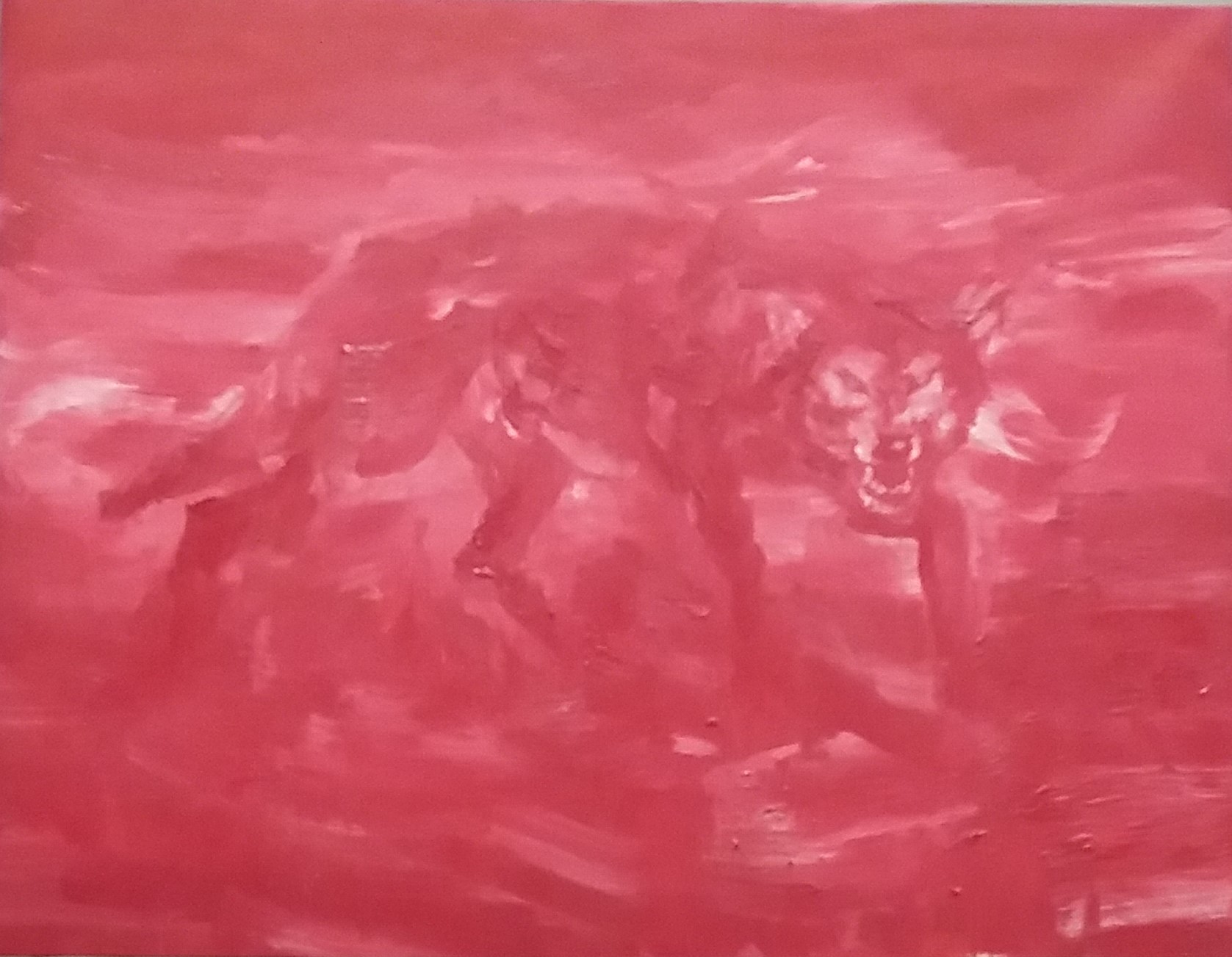 Red Wolf par Yan Pei-Ming (2014)